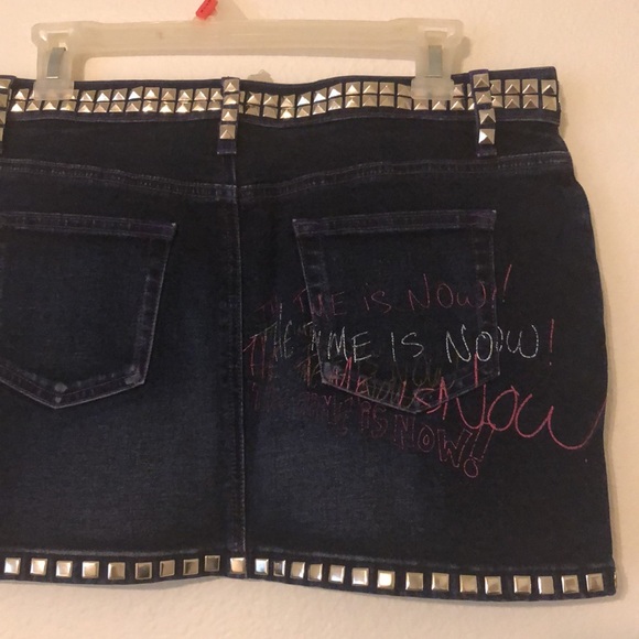 Express Jeans Stretch Denim Skirt Love The time - Picture 5 of 7